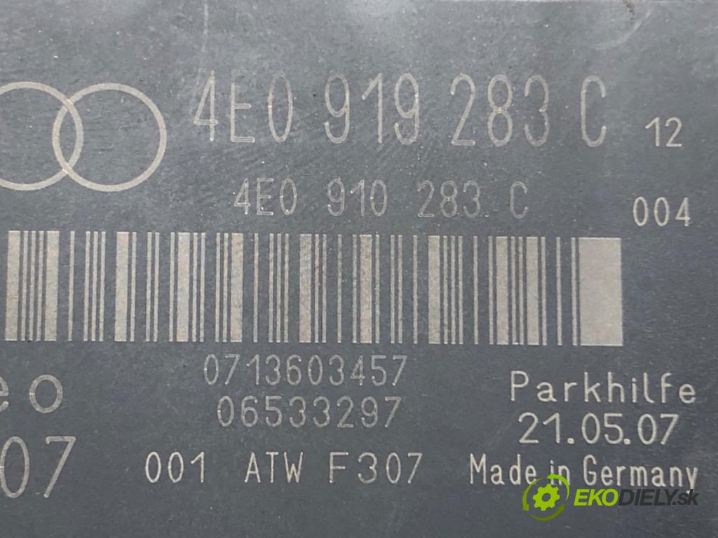 AUDI A8 D3 (4E2, 4E8) 2002 - 2010    3.0 TDI quattro 171 kW [233 KM] olej napędowy 2003  Modul PDC 4E0919283C (Ostatné)