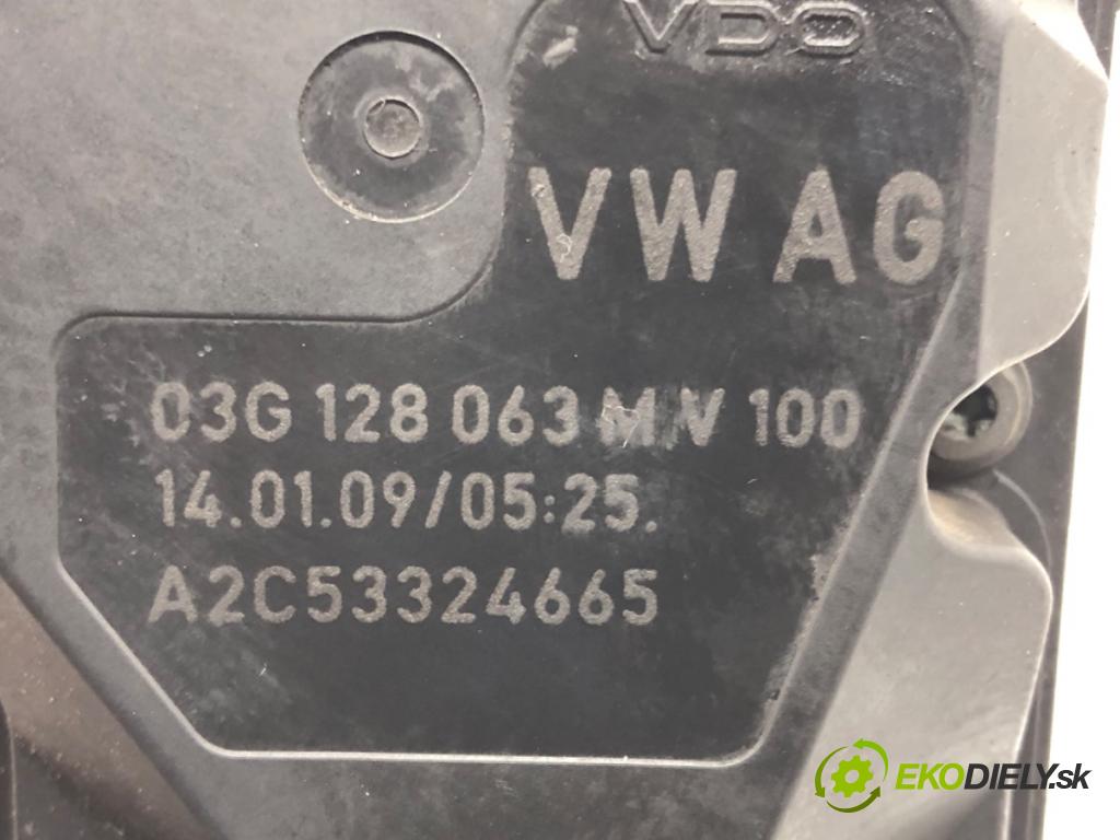 SKODA OCTAVIA II Combi (1Z5) 2004 - 2013    2.0 TDI 103 kW [140 KM] olej napędowy 2005 - 2010  Škrtiaca klapka 03G128063M (Škrtiace klapky)