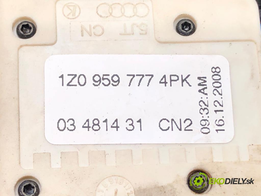SKODA OCTAVIA II Combi (1Z5) 2004 - 2013    2.0 TDI 103 kW [140 KM] olej napędowy 2005 - 2010  Panel Prepínač nastavenia sedačky 1Z09597774PK