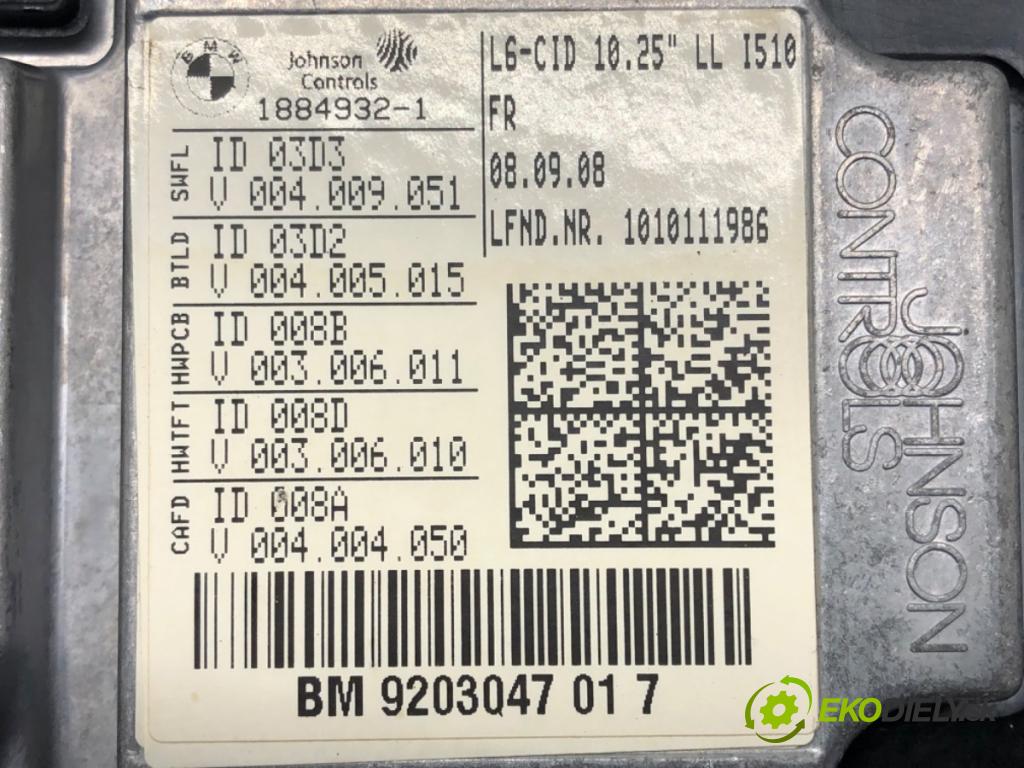 BMW 7 (F01, F02, F03, F04) 2008 - 2015    750 i, Li 300 kW [408 KM] benzyna 2008 - 2012  Dislpej 9203047 (Prístrojové dosky, displeje)