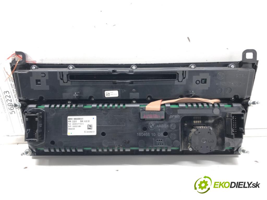 BMW 7 (F01, F02, F03, F04) 2008 - 2015    750 i, Li 300 kW [408 KM] benzyna 2008 - 2012  Panel ovládania kúrenia 9202593 (Prepínače, spínače, tlačidlá a ovládače kúrenia)