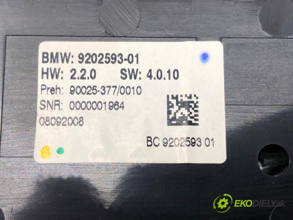 BMW 7 (F01, F02, F03, F04) 2008 - 2015    750 i, Li 300 kW [408 KM] benzyna 2008 - 2012  Panel ovládania kúrenia 9202593 (Prepínače, spínače, tlačidlá a ovládače kúrenia)