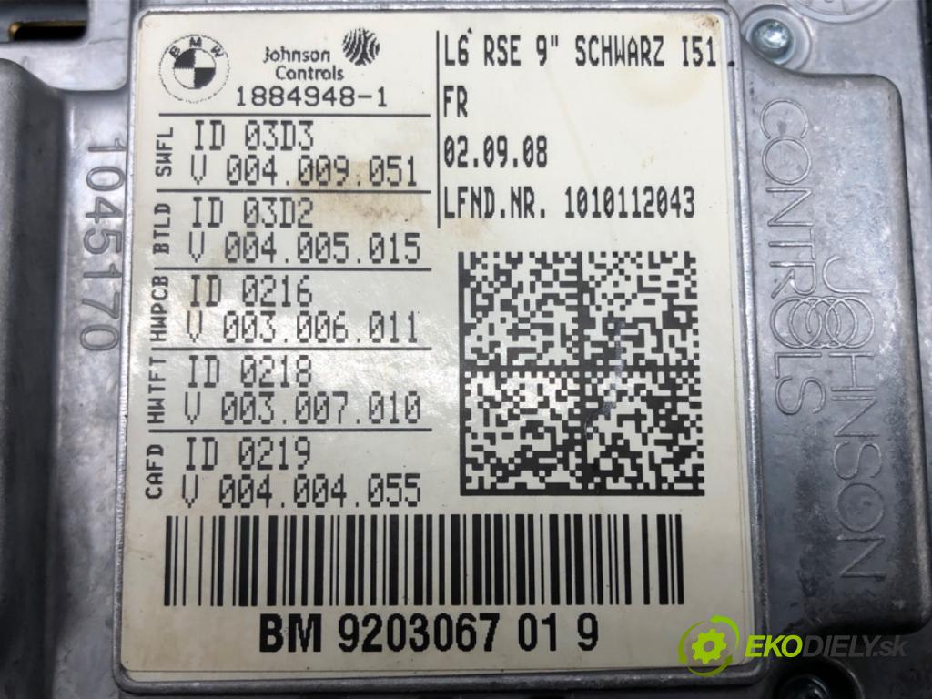 BMW 7 (F01, F02, F03, F04) 2008 - 2015    750 i, Li 300 kW [408 KM] benzyna 2008 - 2012  Dislpej DVD sedačky pravy 9203067