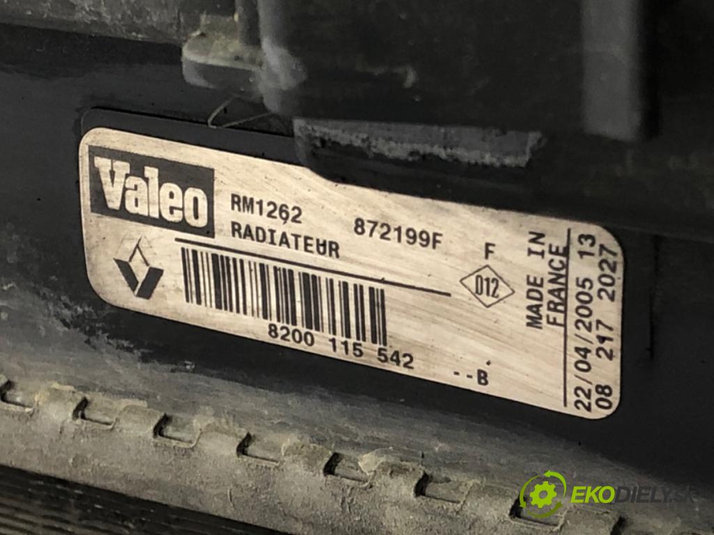 RENAULT SCÉNIC II (JM0/1_) 2003 - 2010    1.9 D 85 kW [116 KM] olej napędowy 2006 - 2008  Chladič vody 8200115542 (Chladiče vody)