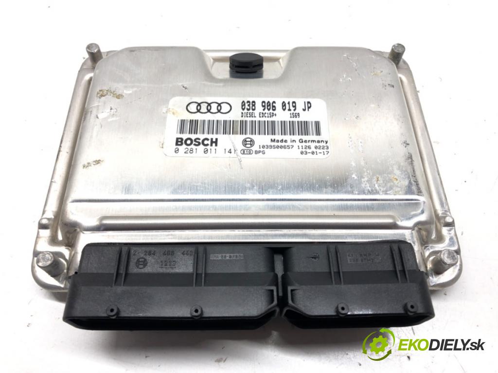 AUDI A4 B6 Avant (8E5) 2000 - 2005    1.9 TDI 74 kW [101 KM] olej napędowy 2001 - 2004  riadiaca jednotka Motor 038906019JP (Riadiace jednotky)