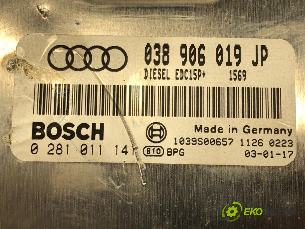 AUDI A4 B6 Avant (8E5) 2000 - 2005    1.9 TDI 74 kW [101 KM] olej napędowy 2001 - 2004  riadiaca jednotka Motor 038906019JP (Riadiace jednotky)