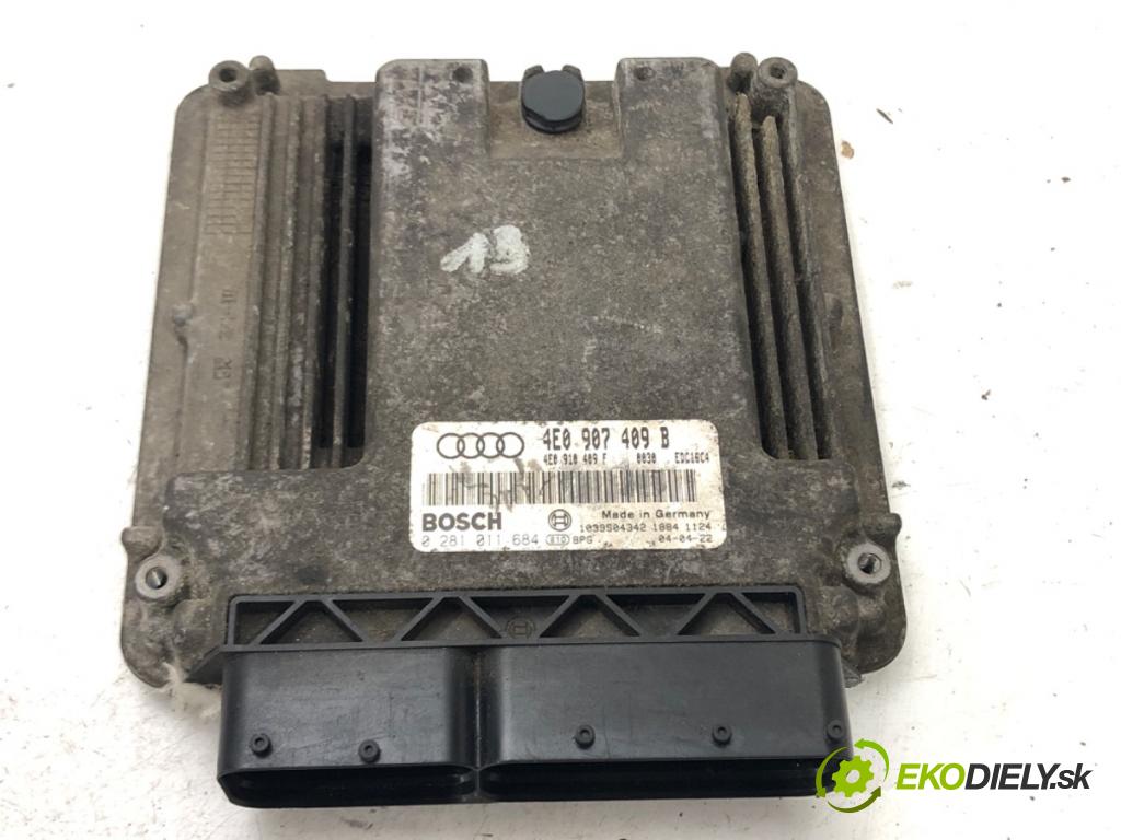 AUDI A8 D3 (4E2, 4E8) 2002 - 2010    4.0 TDI quattro 202 kW [275 KM] olej napędowy 2003  riadiaca jednotka Motor 4E0907409B (Riadiace jednotky)