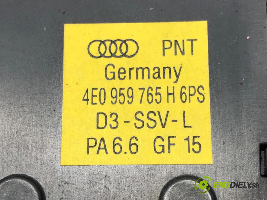 AUDI A8 D3 (4E2, 4E8) 2002 - 2010    4.0 TDI quattro 202 kW [275 KM] olej napędowy 2003  Prepínač sedačky ľavy 4E0959765H