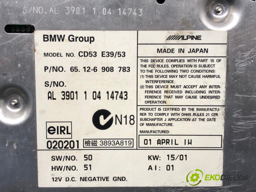 BMW 5 Touring (E39) 1996 - 2004    520 i 125 kW [170 KM] benzyna 2000 - 2003  RADIO 6908783 (Audio zariadenia)