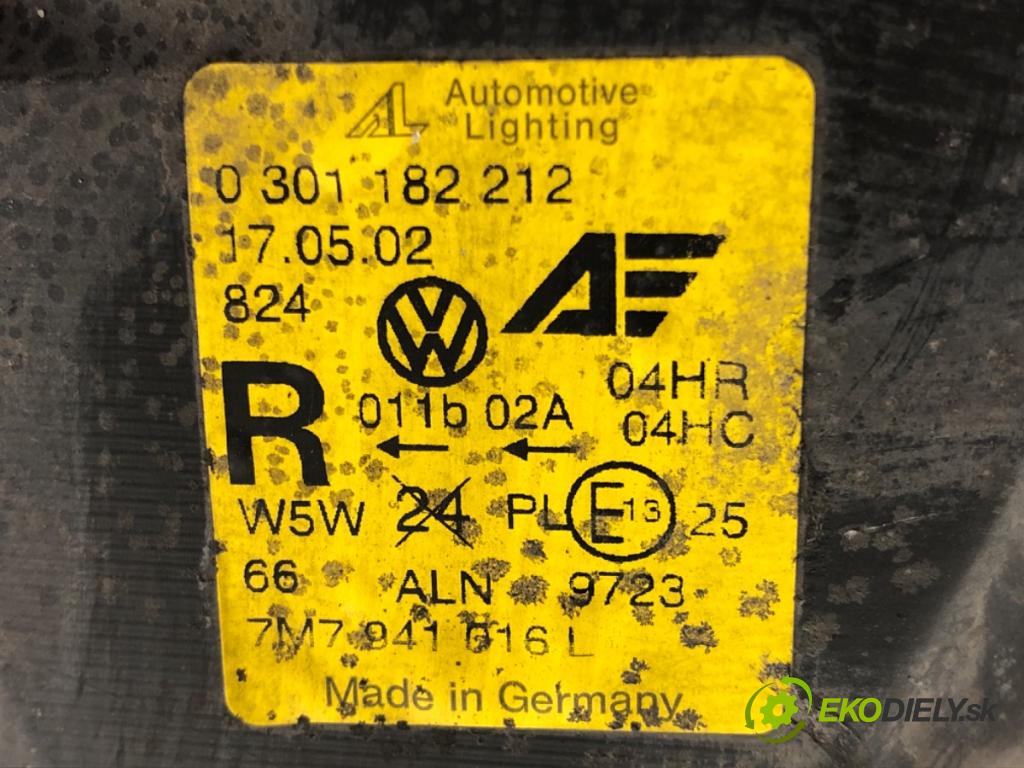 SEAT ALHAMBRA (7V8, 7V9) 1996 - 2010    1.9 TDI 85 kW [115 KM] olej napędowy 2000 - 2010  Svetlomet pravy predný 7M7941016L