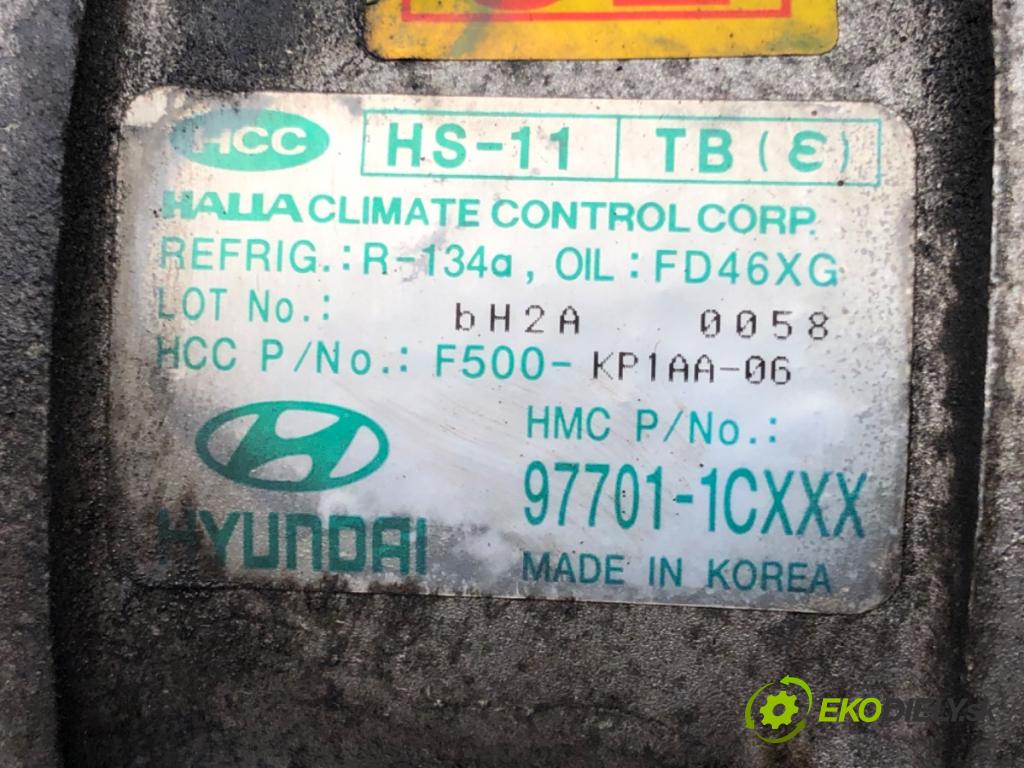 HYUNDAI GETZ (TB) 2001 - 2011    1.1 49 kW [67 KM] benzyna 2005 - 2009  Kompresor klimatizácie 97701-1CXXX (Kompresory klimatizácie)