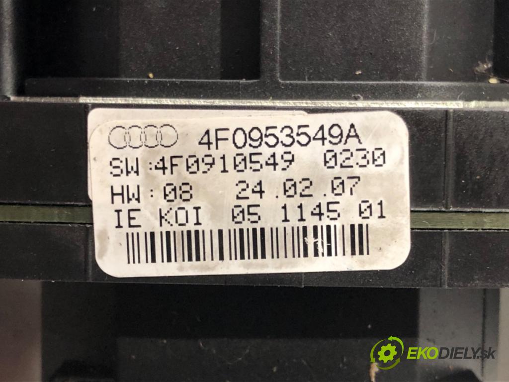 AUDI A6 C6 Avant (4F5) 2004 - 2011    2.0 TDI 100 kW [136 KM] olej napędowy 2005 - 2011  přepínač kombinovaný 4F0953549A (Ovládaní topení a přepínače)
