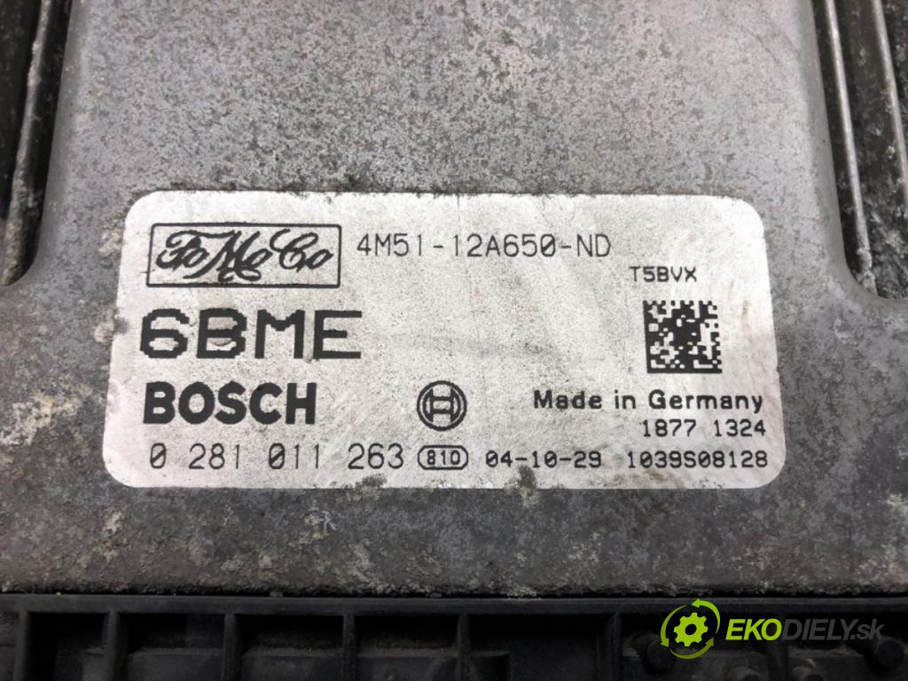 FORD FOCUS C-MAX (DM2) 2003 - 2007    1.6 TDCi 80 kW [109 KM] olej napędowy 2003 - 2007  riadiaca jednotka Motor 4M51-12A650-ND (Riadiace jednotky)