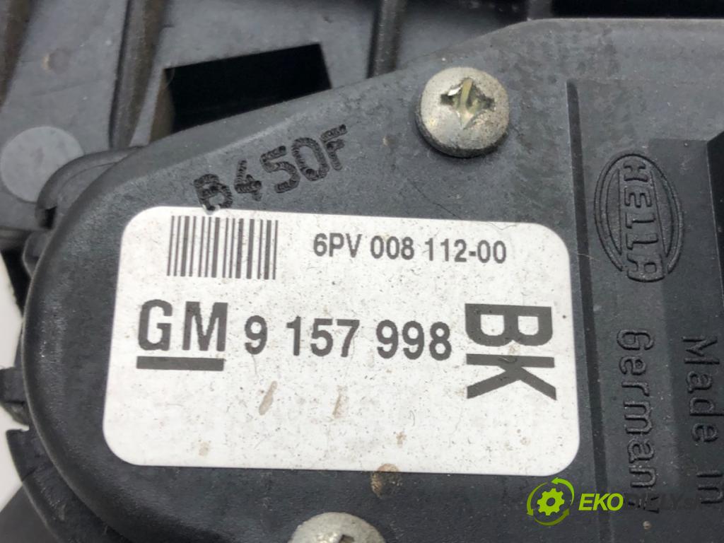 OPEL ASTRA G coupe (T98) 2000 - 2005    2.2 16V (F07) 108 kW [147 KM] benzyna 2000 - 2005  Potenciometer plynového pedálu 9157998BK (Pedále)