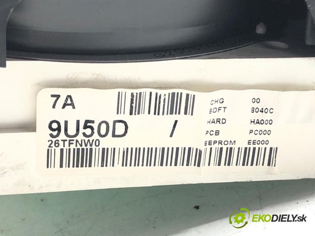 NISSAN NOTE (E11, NE11) 2005 - 2013    1.4 65 kW [88 KM] benzyna 2006 - 2012  Prístrojovka 9U50D (Prístrojové dosky, displeje)