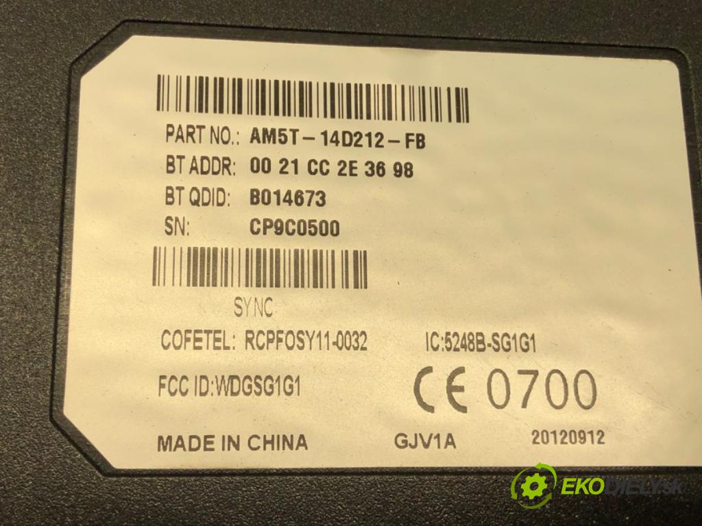 FORD FOCUS III Turnier 2010 - 2022    1.6 TDCi ECOnetic 77 kW [105 KM] olej napędowy 201  Modul BLUETOOTH AM5T-14D212-FB (Ostatné)