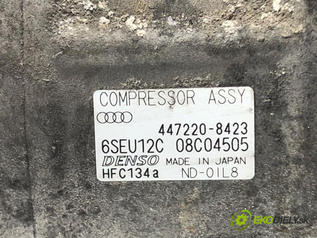 AUDI A4 B6 Avant (8E5) 2000 - 2005    1.9 TDI 96 kW [130 KM] olej napędowy 2001 - 2004  kompresor klimatizace 447220-8423 (Kompresory)