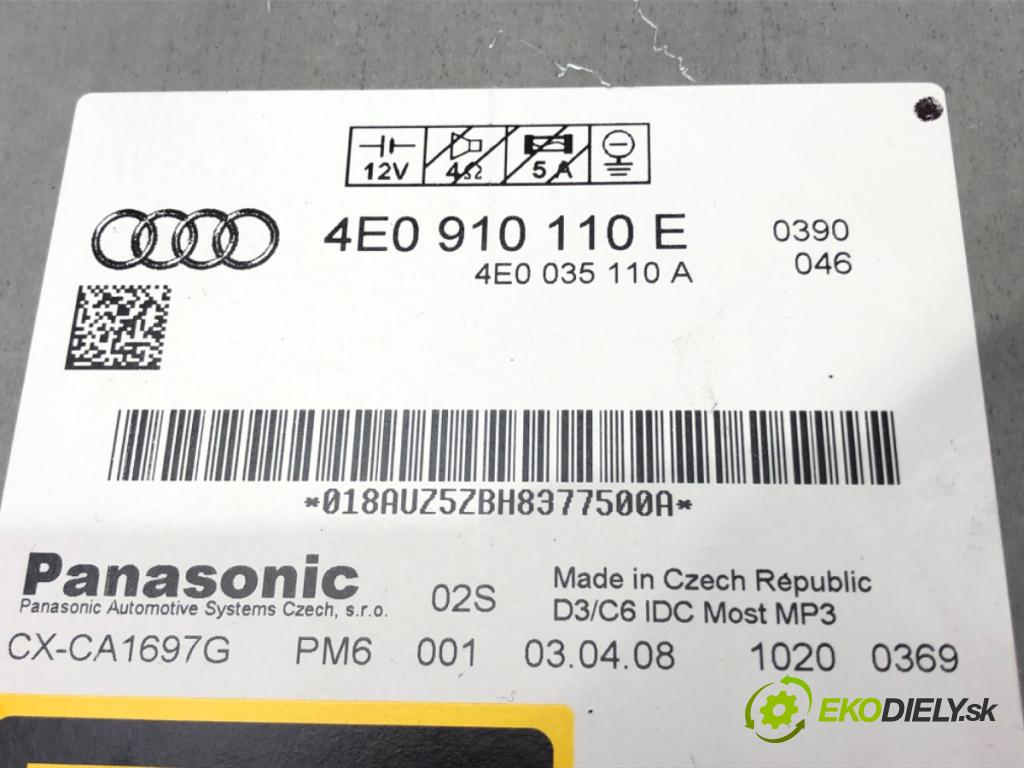 AUDI A6 C6 Avant (4F5) 2004 - 2011    3.0 TDI quattro 171 kW [233 KM] olej napędowy 2006  Menič CD 4E0910110E (CD meniče)