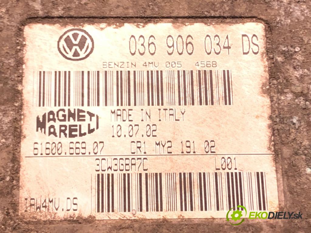 SEAT LEON (1M1) 1999 - 2006    1.6 16 V 77 kW [105 KM] benzyna 2000 - 2006  riadiaca jednotka Motor 036906034DS (Riadiace jednotky)