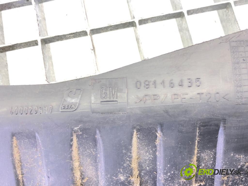 OPEL CORSA C (X01) 2000 - 2009    1.2 (F08, F68) 55 kW [75 KM] benzyna 2000 - 2009  Torpédo, plast pod čelné okno 09116435 (Torpéda)