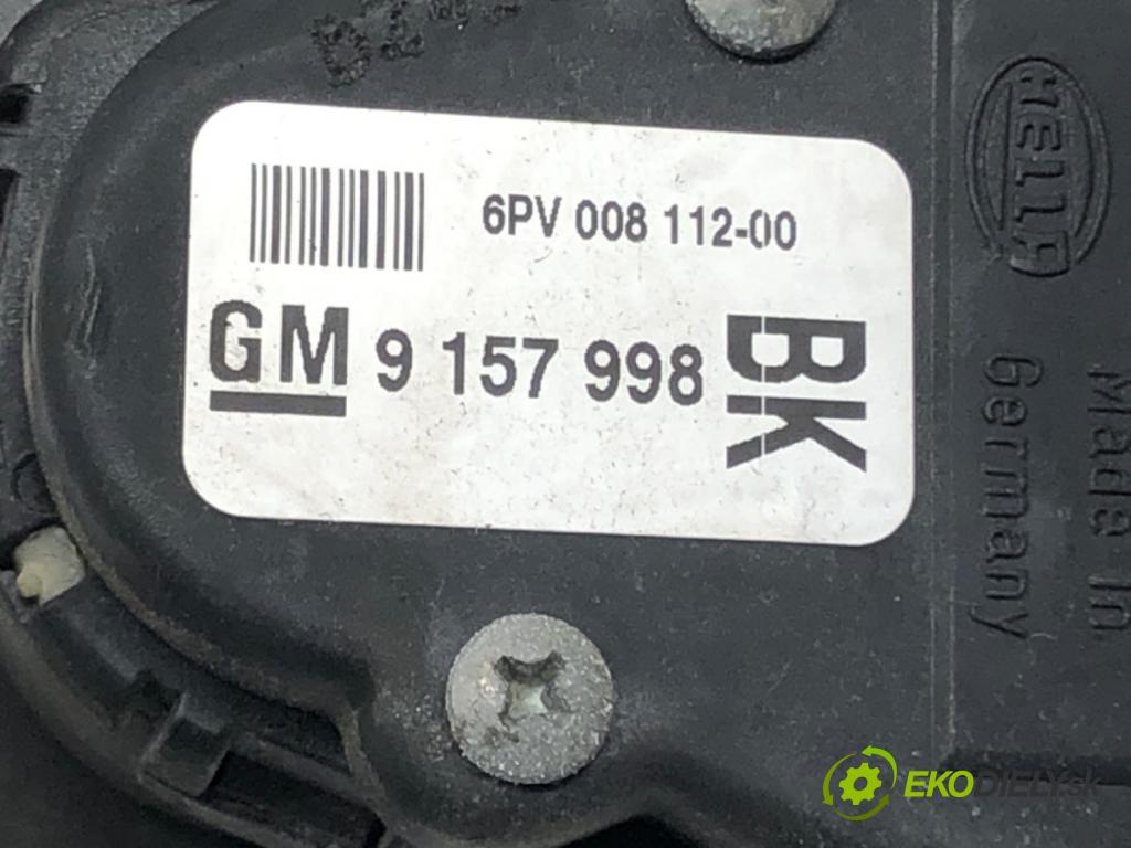 OPEL ASTRA H Kombi (A04) 2004 - 2014    1.6 (L35) 77 kW [105 KM] benzyna 2004 - 2010  Potenciometer plynového pedálu 9157998BK (Pedále)