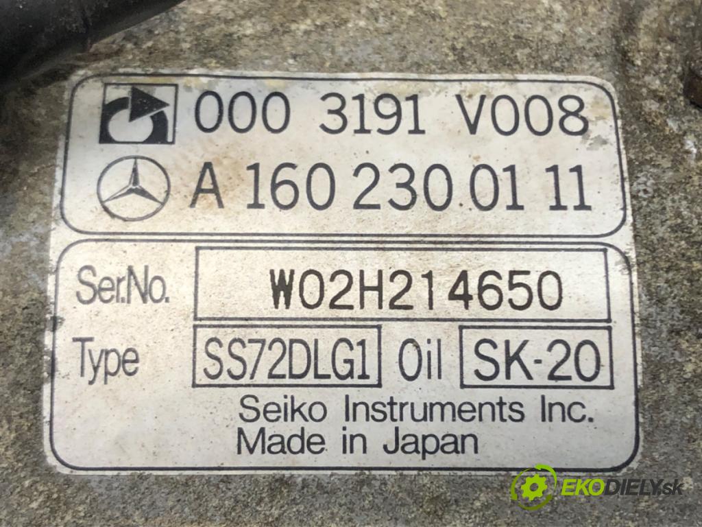 SMART FORTWO coupe (450) 2004 - 2007    0.7 (450.352, 450.332) 45 kW [61 KM] benzyna 2004   Kompresor klimatizácie A1602300111 (Kompresory klimatizácie)