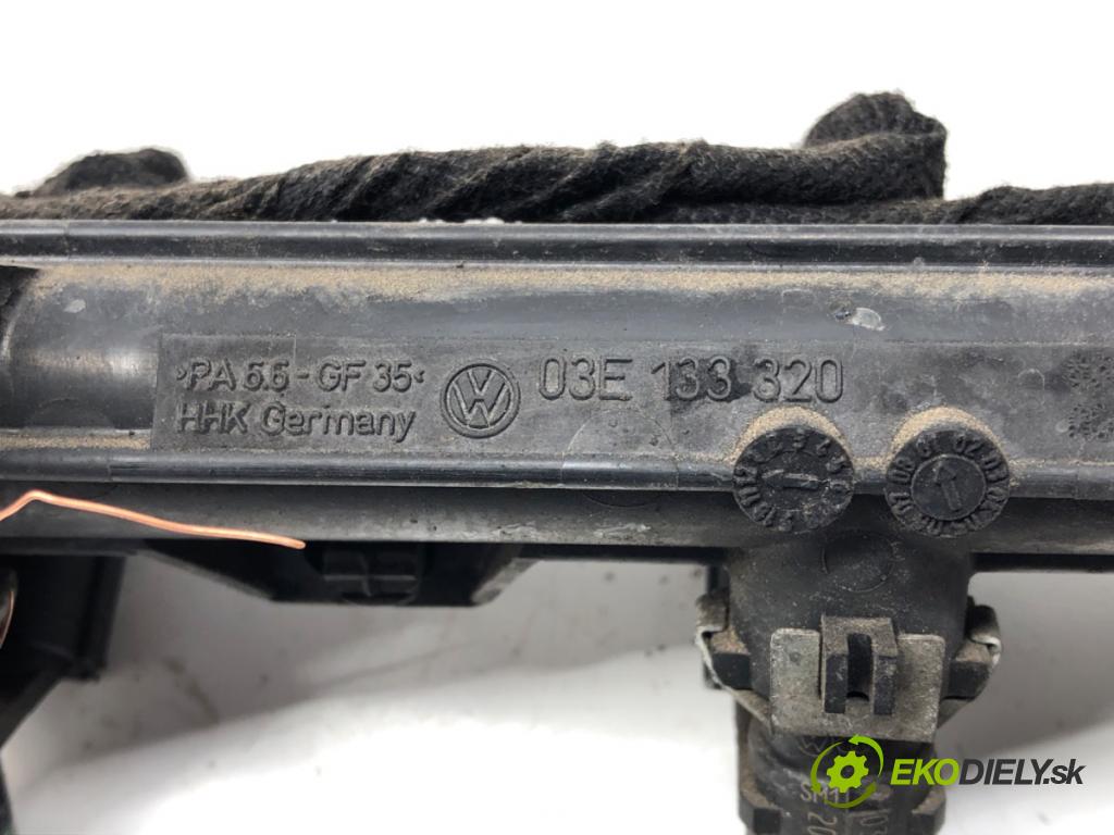 VW POLO (9N_, 9A_) 2001 - 2014    1.2 12V 47 kW [64 KM] benzyna 2001 - 2007  Lišta vstrekovacia 03E133320 (Vstrekovacie lišty)
