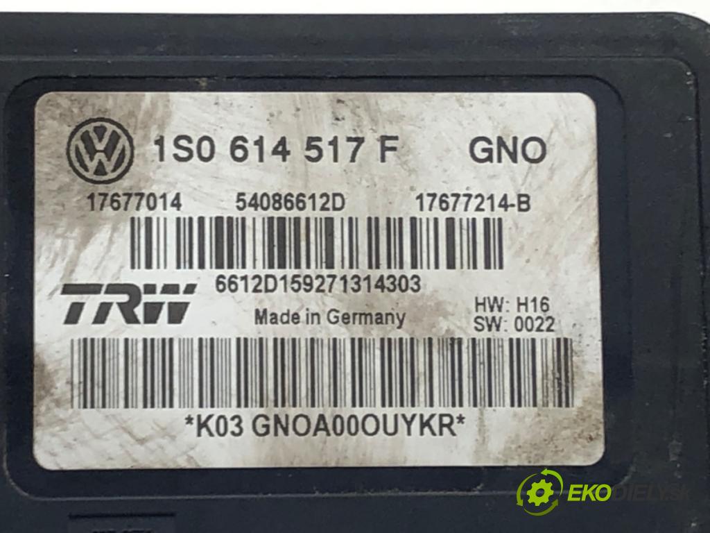 SKODA RAPID (NH3, NK3, NK6) 2012 - 2022    1.6 TDI 66 kW [90 KM] olej napędowy 2013 - 2015  Pumpa ABS 1S0614517F (Pumpy ABS)