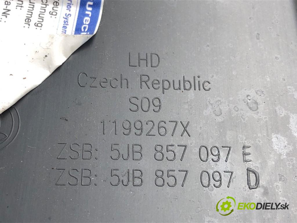 SKODA RAPID (NH3, NK3, NK6) 2012 - 2022    1.6 TDI 66 kW [90 KM] olej napędowy 2013 - 2015  Priehradka, kastlík spolujazdca  (Priehradky, kastlíky)