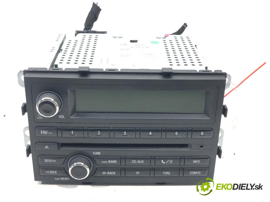 CHEVROLET AVEO sedan (T300) 2011 - 2022    1.2 51 kW [69 KM] benzyna 2011 - 2022  RADIO 95315718 (Audio zařízení)