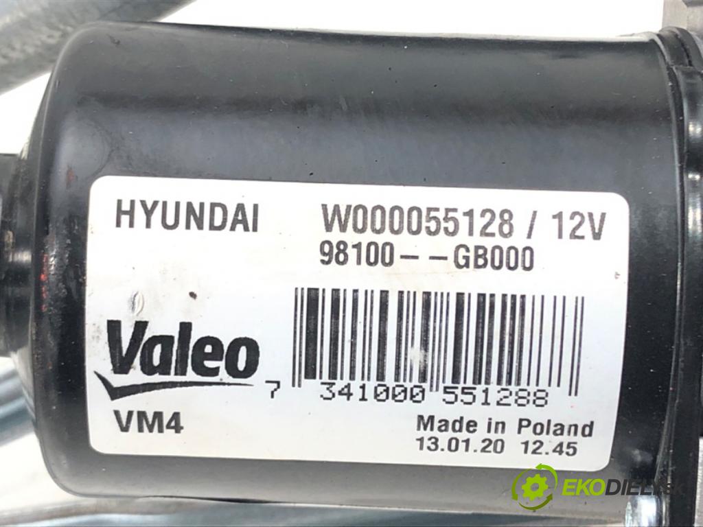 HYUNDAI i20 II (GB, IB) 2014 - 2022    1.2 61 kW [83 KM] benzyna 2014 - 2022  Mechanizmus stieračov predný 98100-GB000 (Motorčeky stieračov predné)