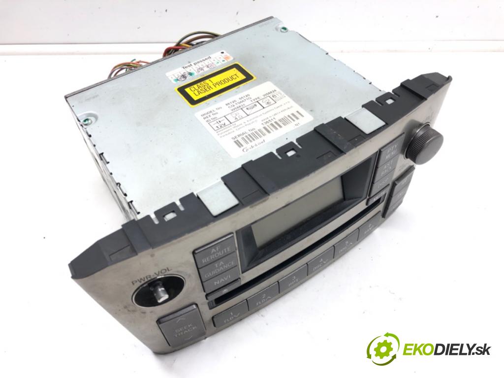 TOYOTA AVENSIS Kombi (_T25_) 2003 - 2008    2.0 D-4D (ADT250_) 93 kW [126 KM] olej napędowy 20  RADIO 86120-05120 (Audio zariadenia)