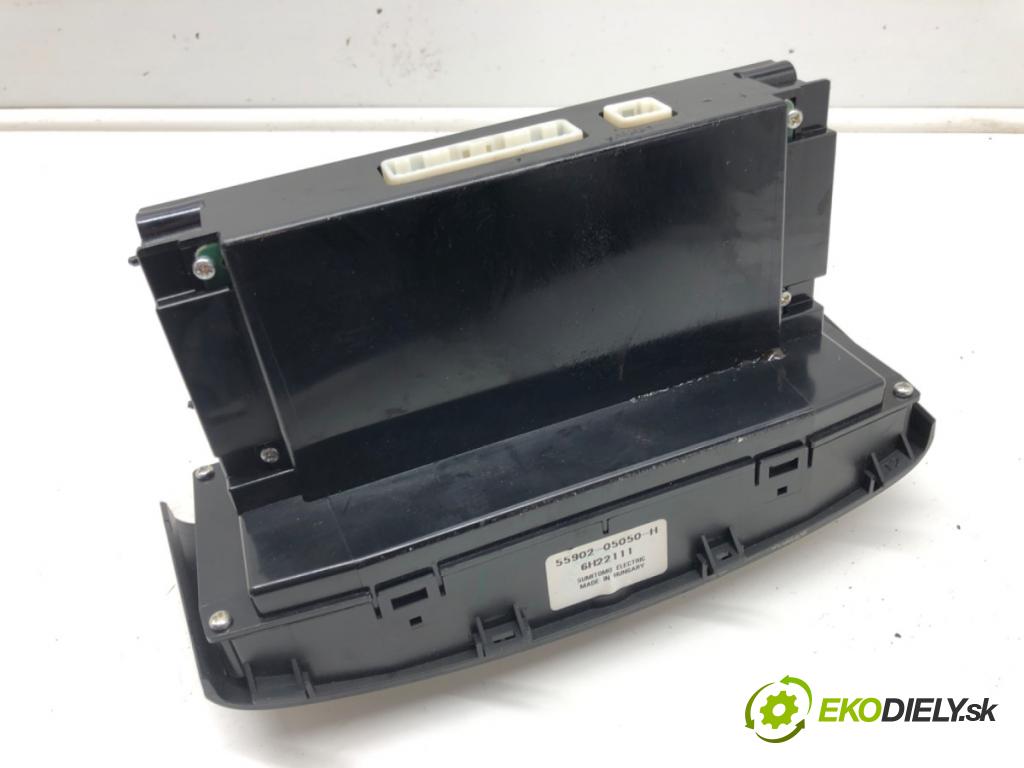TOYOTA AVENSIS Kombi (_T25_) 2003 - 2008    2.0 D-4D (ADT250_) 93 kW [126 KM] olej napędowy 20  Panel ovládania kúrenia 55902-05050-H (Prepínače, spínače, tlačidlá a ovládače kúrenia)