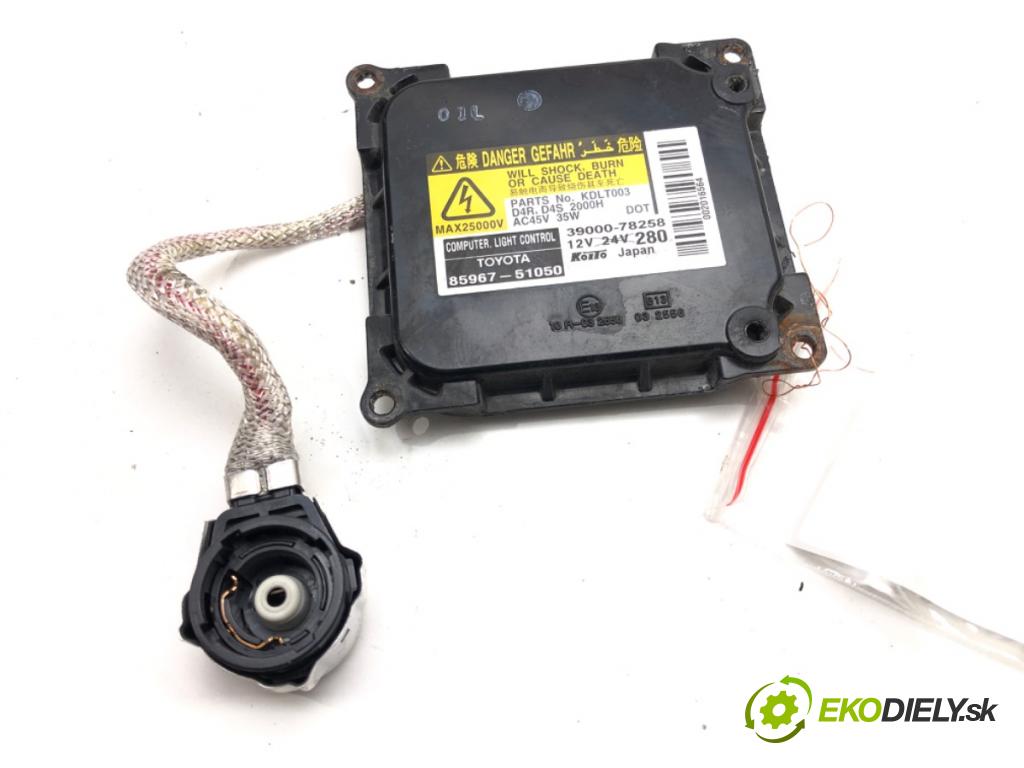 TOYOTA AVENSIS Kombi (_T27_) 2009 - 2018    2.0 D-4D (ADT270_) 93 kW [126 KM] olej napędowy 20  Menič XENON 85967-51050 (Riadiace jednotky xenónu)