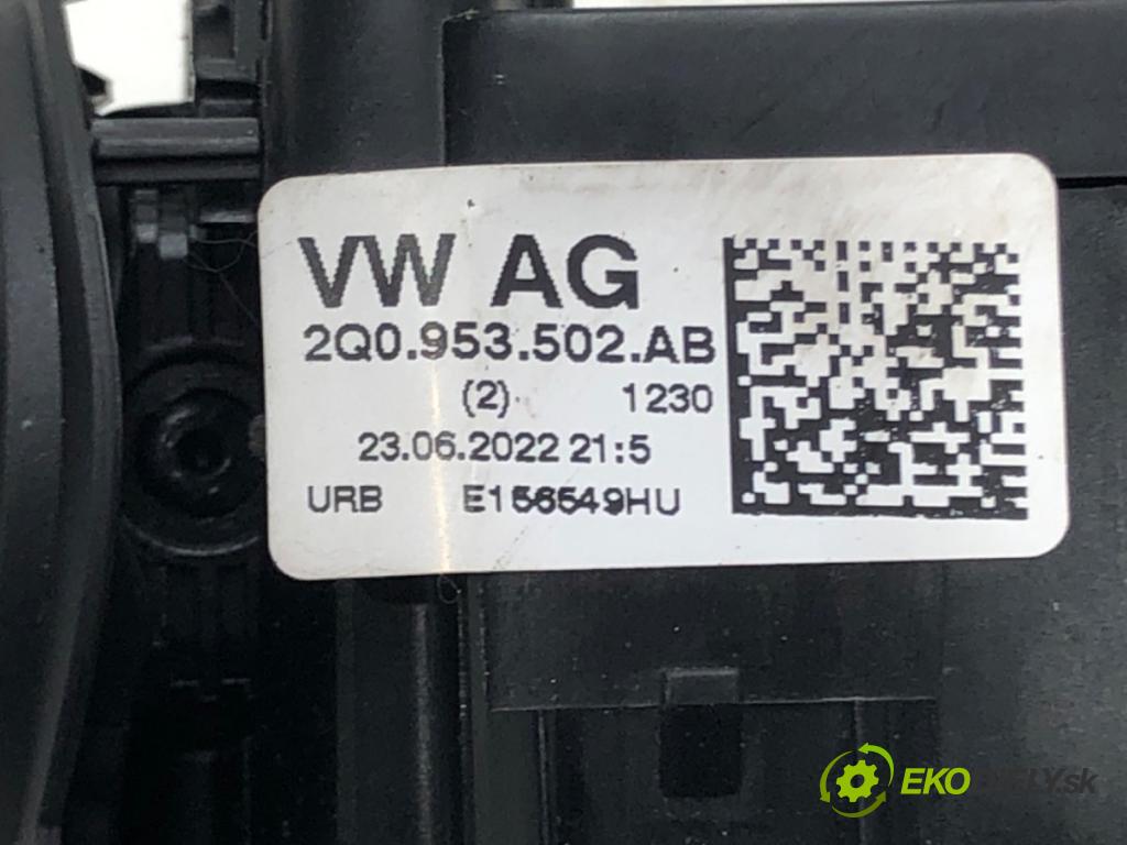 SKODA FABIA III Kombi (NJ5) 2014 - 2022    1.0 44 kW [60 KM] benzyna 2014 - 2022  Prepínač kombinovaný 2Q0953521AG (Prepínače, spínače, tlačidlá a ovládače kúrenia)