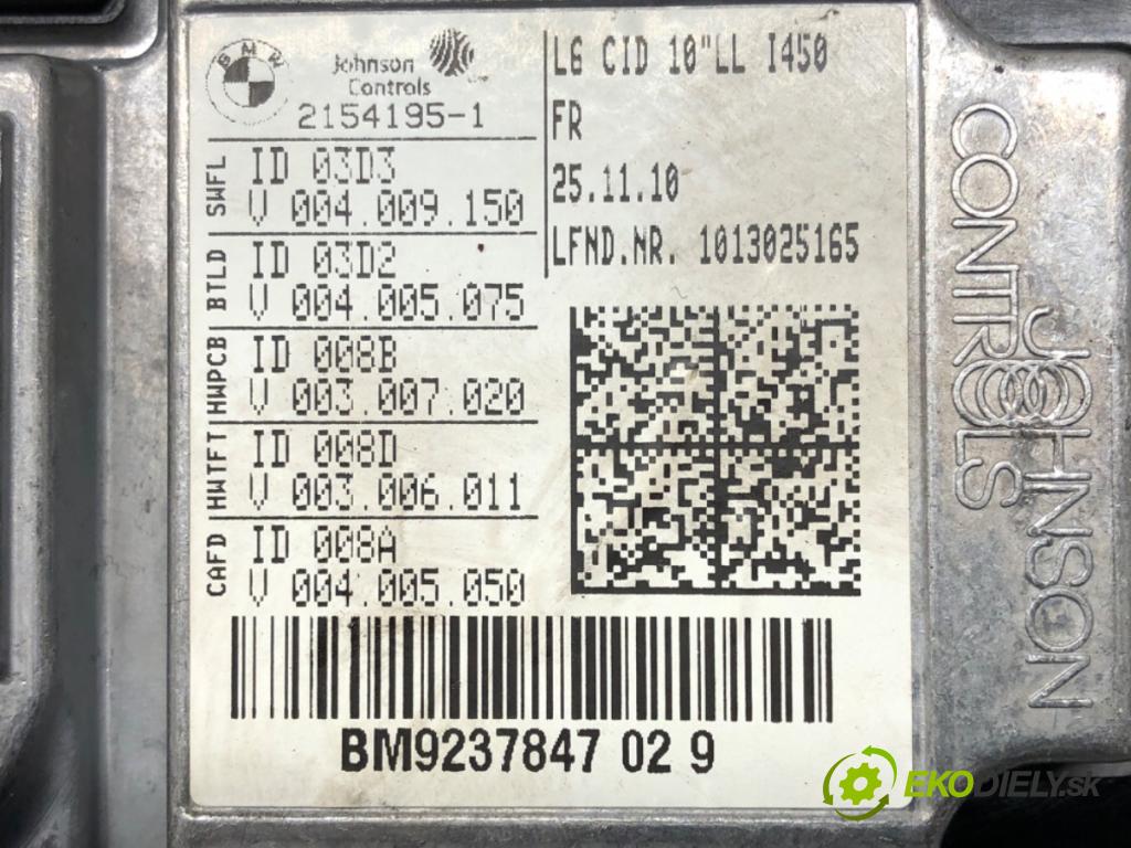 BMW 7 (F01, F02, F03, F04) 2008 - 2015    750 i, Li 300 kW [408 KM] benzyna 2008 - 2012  Dislpej 9237847 (Prístrojové dosky, displeje)