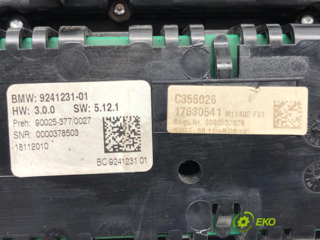 BMW 7 (F01, F02, F03, F04) 2008 - 2015    750 i, Li 300 kW [408 KM] benzyna 2008 - 2012  Panel ovládania kúrenia 9241231 (Prepínače, spínače, tlačidlá a ovládače kúrenia)