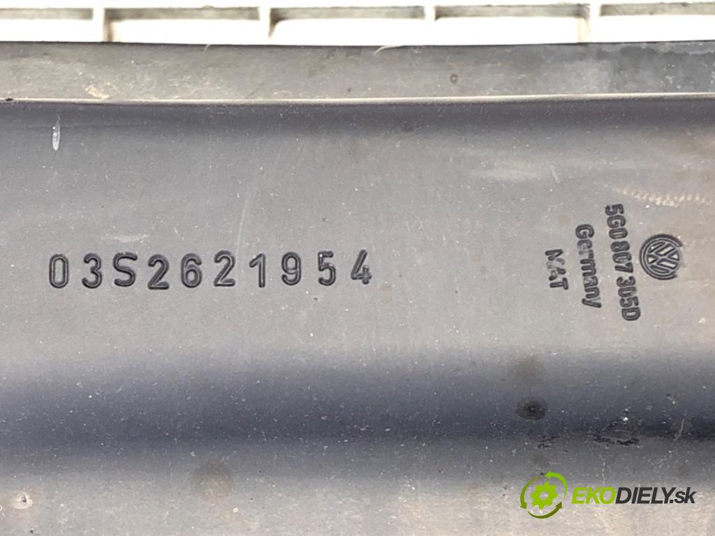 VW GOLF VII (5G1, BQ1, BE1, BE2) 2012 - 2022    1.4 TSI 92 kW [125 KM] benzyna 2014 - 2022  výztuha nárazníka zadní část 5G0807305D (Výztuhy zadní)