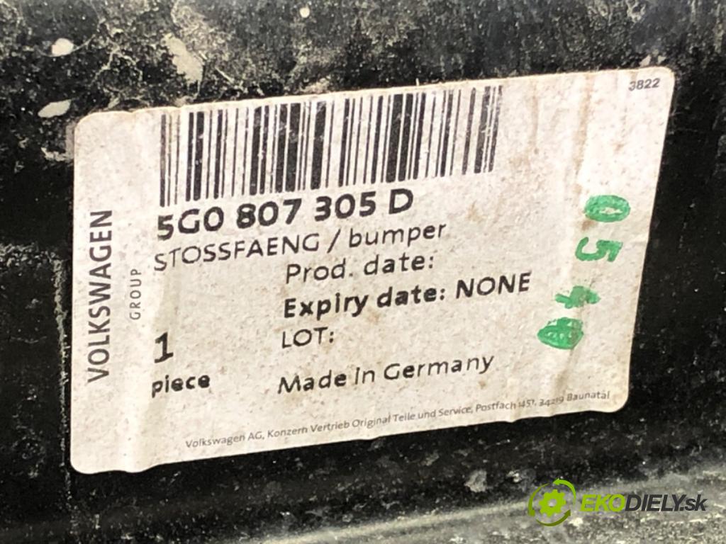 VW GOLF VII (5G1, BQ1, BE1, BE2) 2012 - 2022    1.4 TSI 92 kW [125 KM] benzyna 2014 - 2022  výztuha nárazníka zadní část 5G0807305D (Výztuhy zadní)