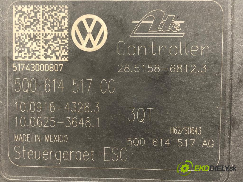VW GOLF VII (5G1, BQ1, BE1, BE2) 2012 - 2022    1.4 TSI 92 kW [125 KM] benzyna 2014 - 2022  Pumpa ABS 5Q0614517CG (Pumpy ABS)