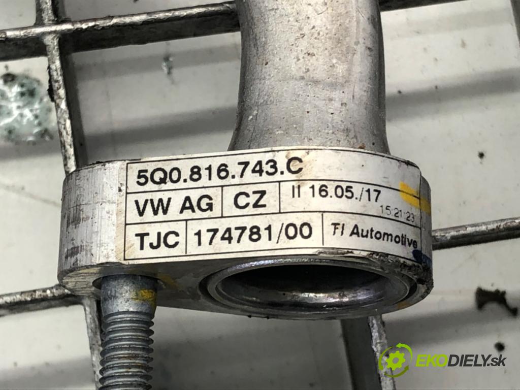 VW GOLF VII (5G1, BQ1, BE1, BE2) 2012 - 2022    1.4 TSI 92 kW [125 KM] benzyna 2014 - 2022  rúrka klimatizácie 5Q0816743C (Rúrky klimatizácie)