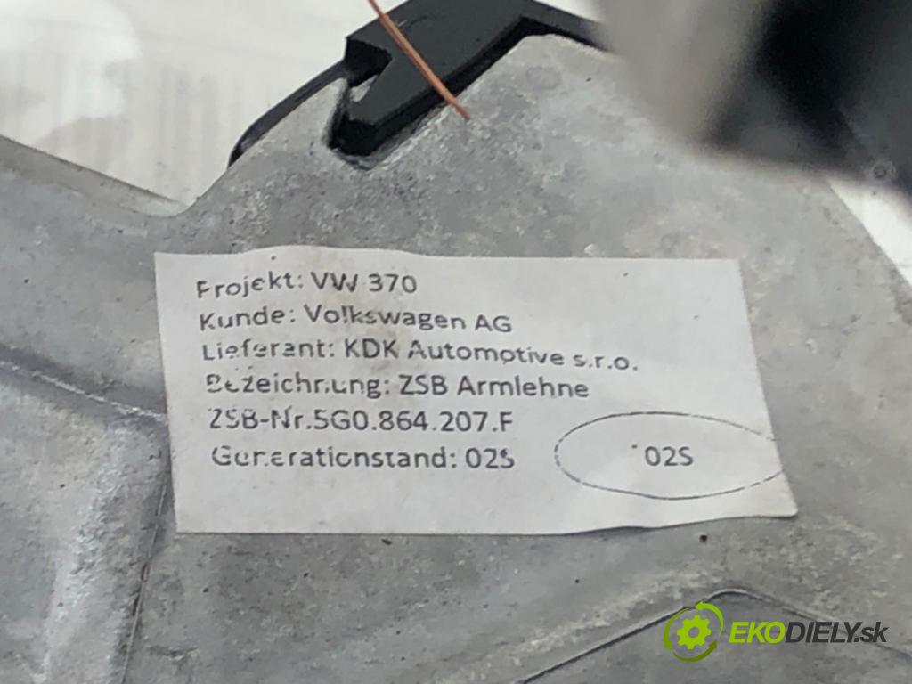VW GOLF VII (5G1, BQ1, BE1, BE2) 2012 - 2022    1.4 TSI 92 kW [125 KM] benzyna 2014 - 2022  Lakťová opierka 5G0864207F (Lakťové opierky)