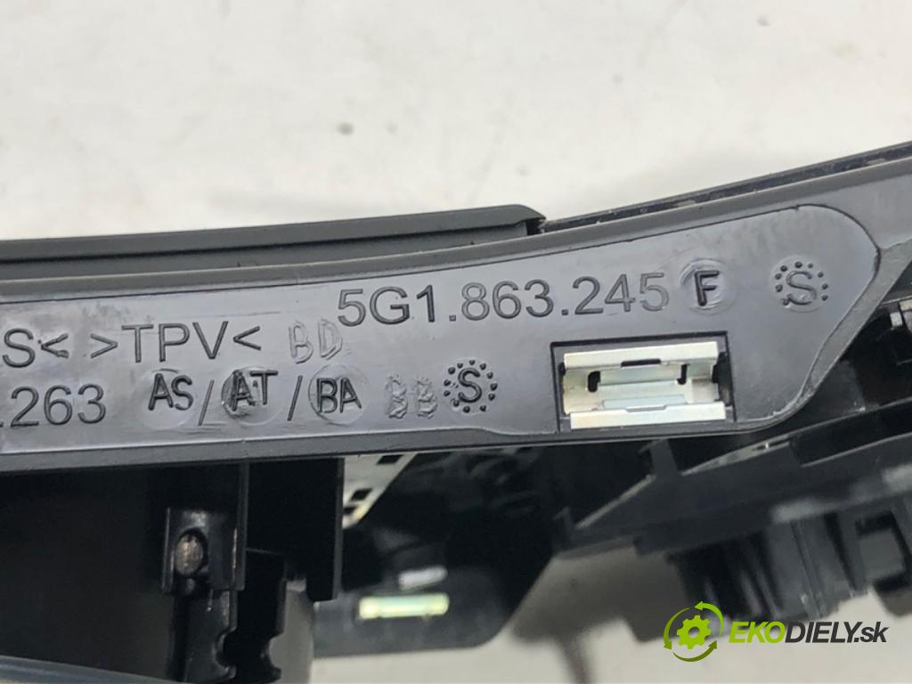 VW GOLF VII (5G1, BQ1, BE1, BE2) 2012 - 2022    1.4 TSI 92 kW [125 KM] benzyna 2014 - 2022  Držiak na nápoje 5G1863245F (Úchyty, držiaky na nápoje)