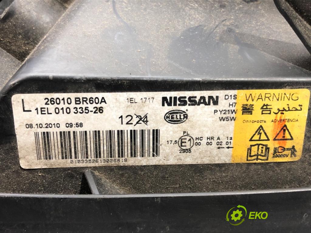 NISSAN QASHQAI / QASHQAI +2 I (J10, NJ10, JJ10E) 2006 - 2014    2.0 104 kW [141 KM] benzyna 2007 - 2013  Svetlomet pravy predný XENON 26010BR60A