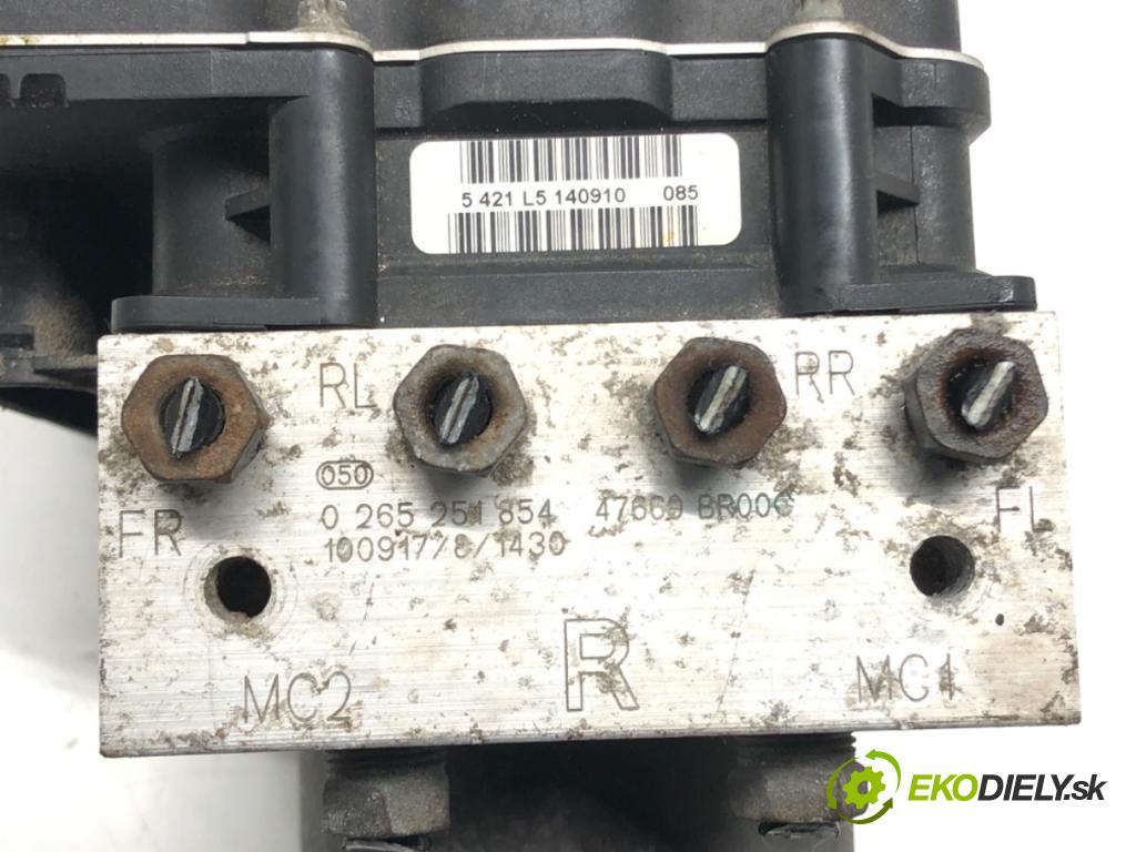 NISSAN QASHQAI / QASHQAI +2 I (J10, NJ10, JJ10E) 2006 - 2014    2.0 104 kW [141 KM] benzyna 2007 - 2013  Pumpa ABS 47660BR00C 0265951743 (Pumpy ABS)