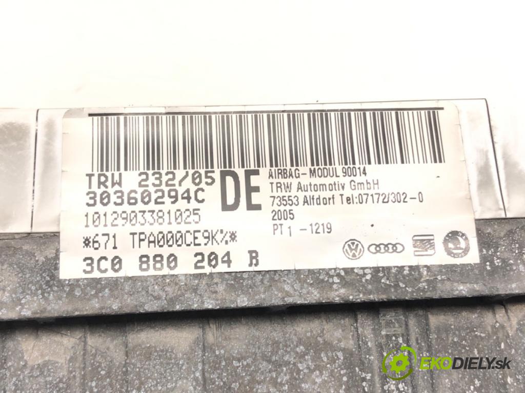 VW PASSAT B6 Variant (3C5) 2005 - 2011    2.0 TDI 103 kW [140 KM] olej napędowy 2005 - 2009  AirBag spolujazdca 3C0880204B (Airbagy)