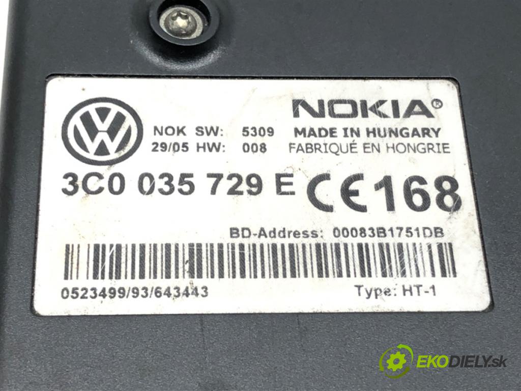 VW PASSAT B6 Variant (3C5) 2005 - 2011    2.0 TDI 103 kW [140 KM] olej napędowy 2005 - 2009  Modul BLUETOOTH 3C0035729E (Ostatné)