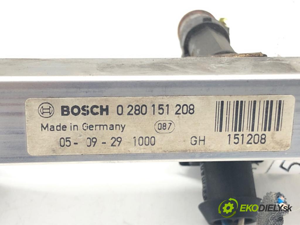 OPEL ASTRA H (A04) 2004 - 2014    1.4 (L48) 66 kW [90 KM] benzyna 2004 - 2010  Lišta vstrekovacia 0280158501 (Vstrekovacie lišty)