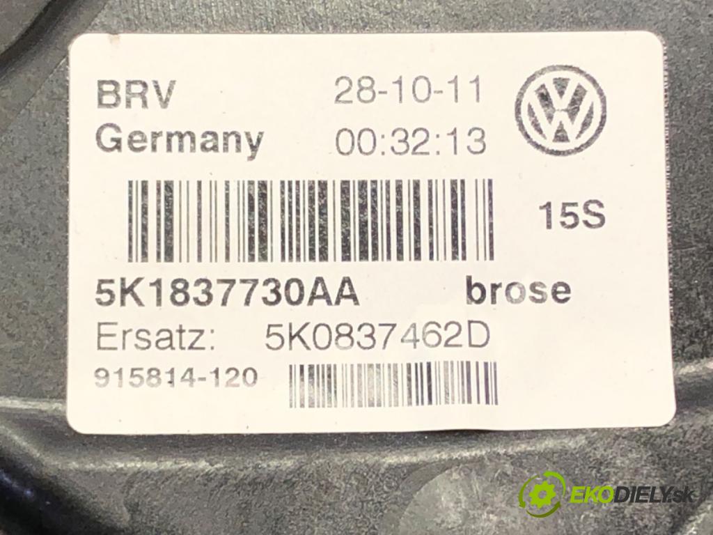 VW GOLF VI (5K1) 2008 - 2014    1.2 TSI 77 kW [105 KM] benzyna 2008 - 2012  mechanismus okna pravý přední část 5K0959702J