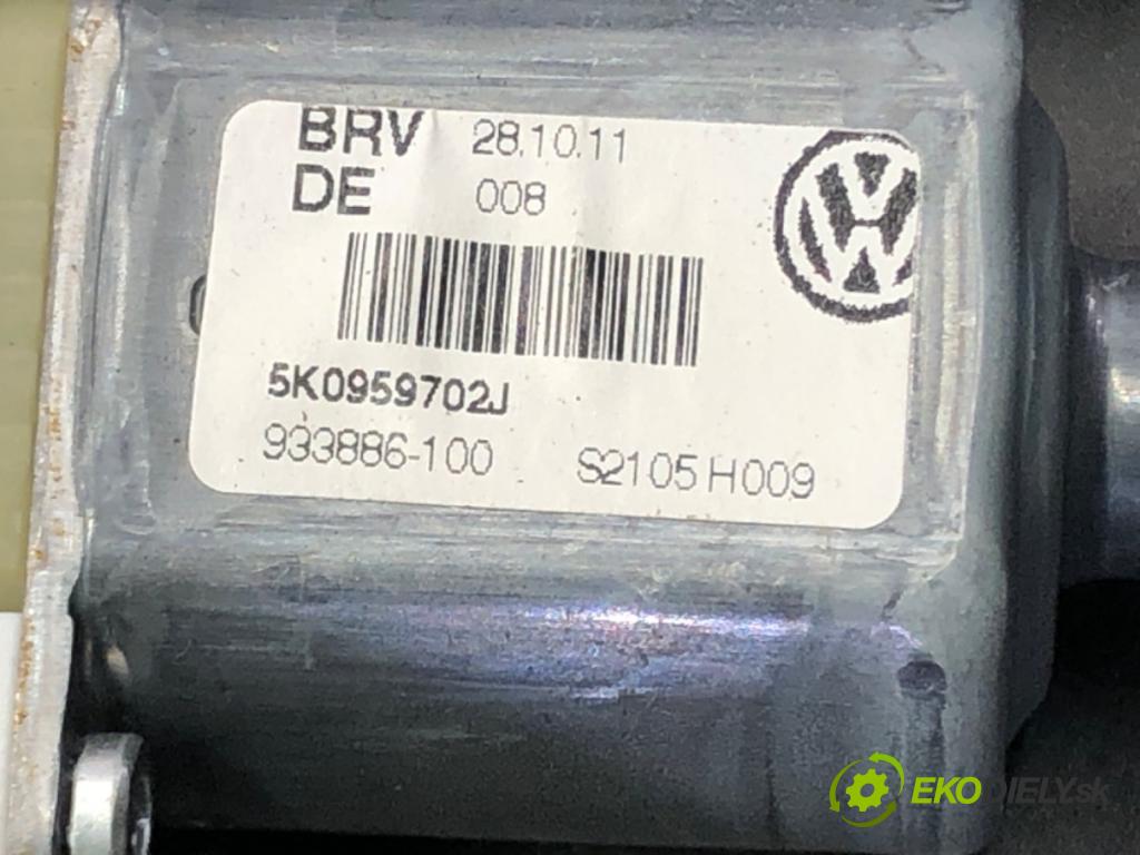 VW GOLF VI (5K1) 2008 - 2014    1.2 TSI 77 kW [105 KM] benzyna 2008 - 2012  mechanismus okna pravý přední část 5K0959702J